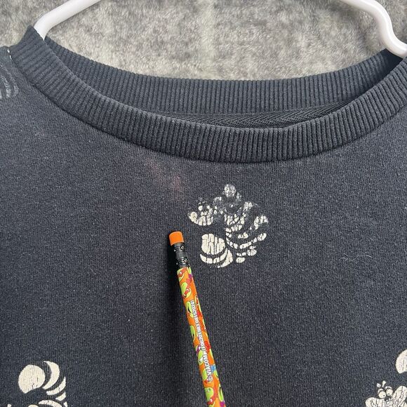 Disney Vans Large Black & White Cheshire Cat Sweatshirt Glow in the Dark - Picture 3 of 9